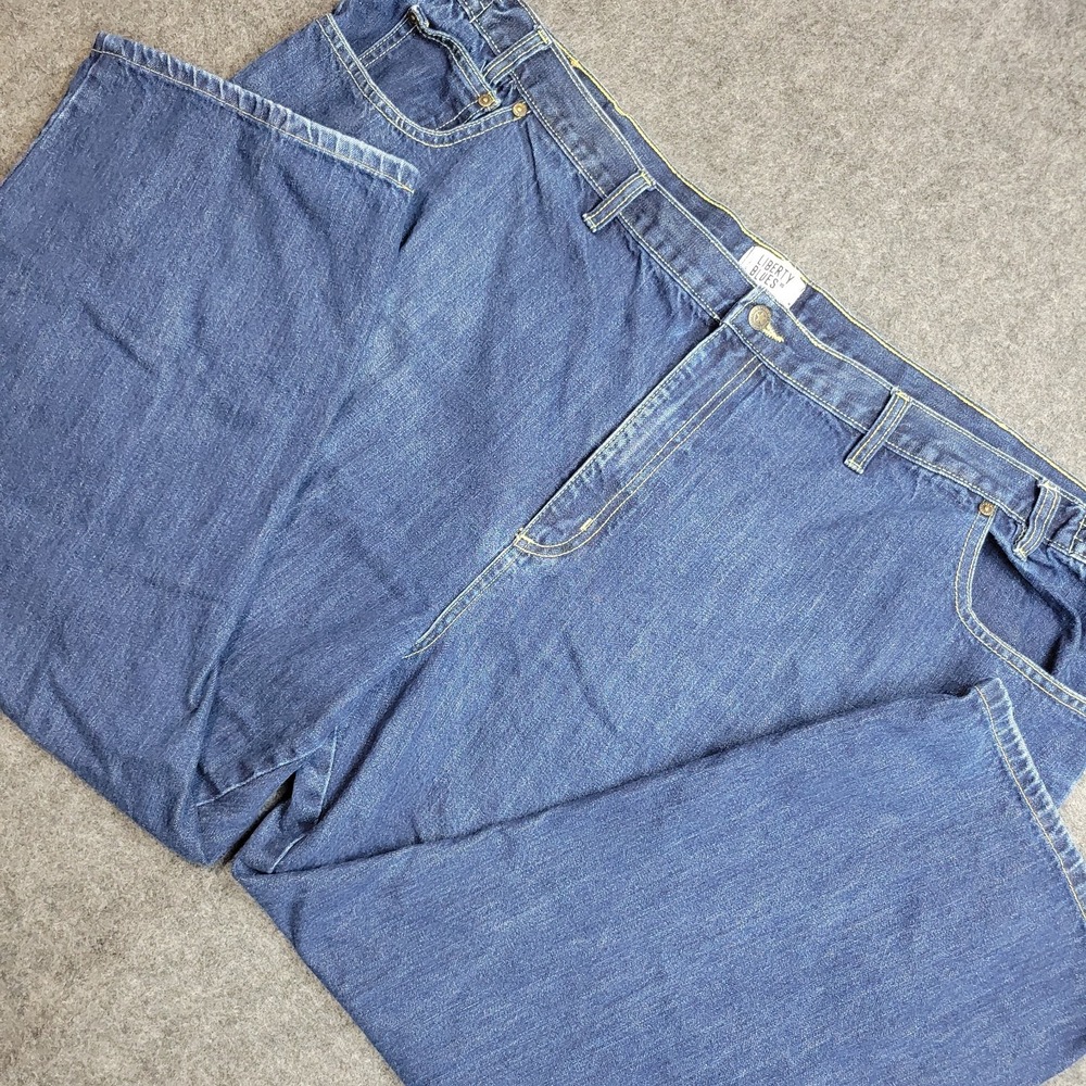 Liberty Blues Jeans Mens 56x38 BIG Blue Denim Straight Leg Streetwear Everyday